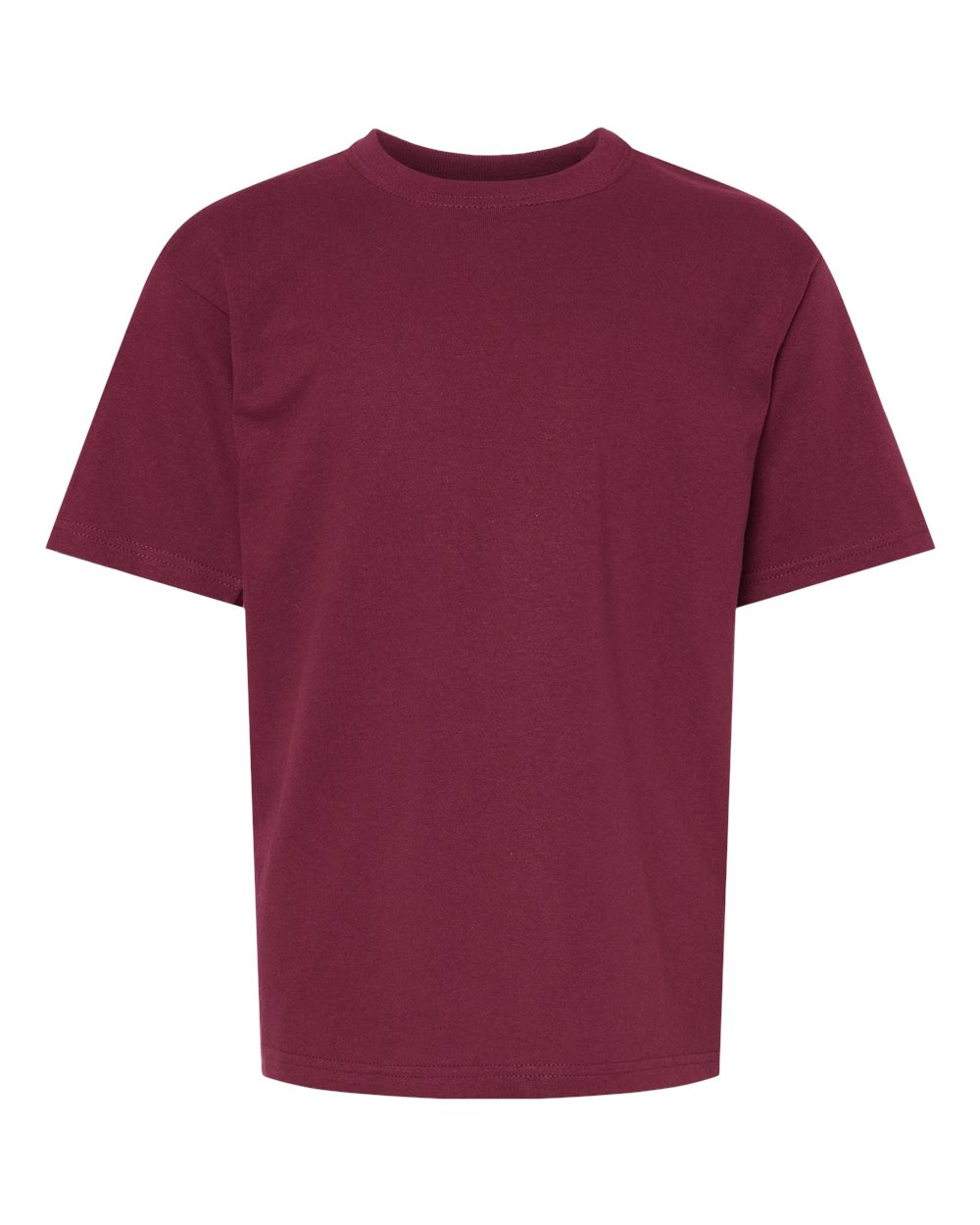 Youth Gold Soft Touch T-Shirt - Front - B01842532 - Maroon