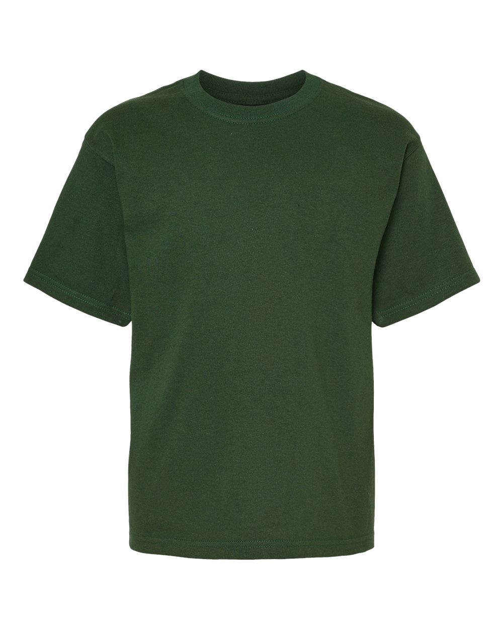 Youth Gold Soft Touch T-Shirt - Front - B01842542 - Forest Green