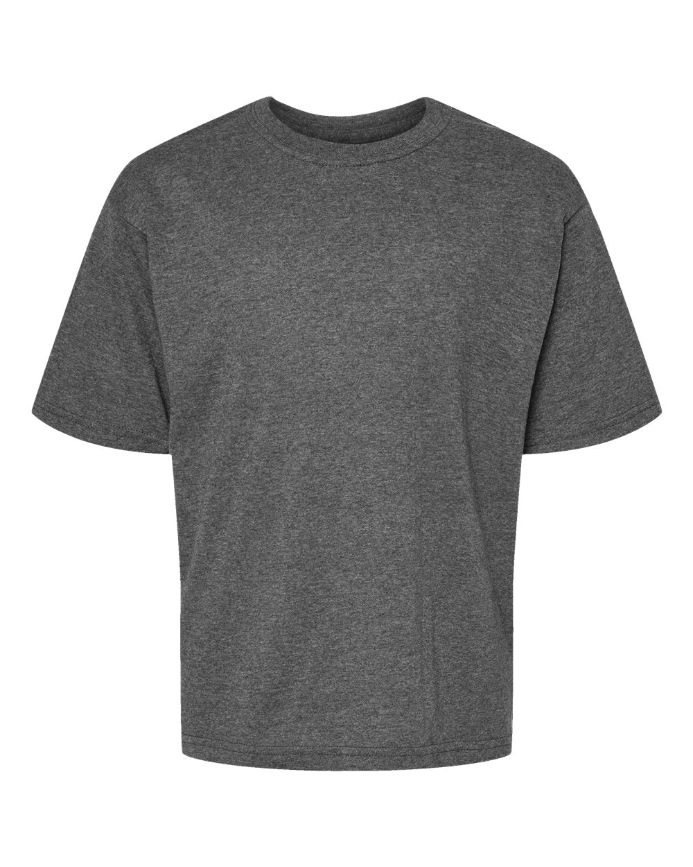 Youth Gold Soft Touch T-Shirt - Front - B01842592 - Dark Heather