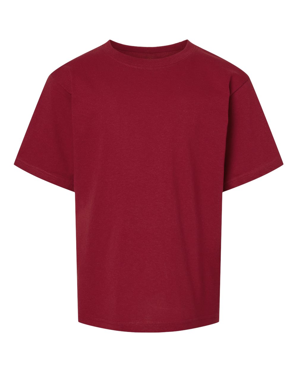 Youth Gold Soft Touch T-Shirt - Front - B01842712 - Cardinal Red