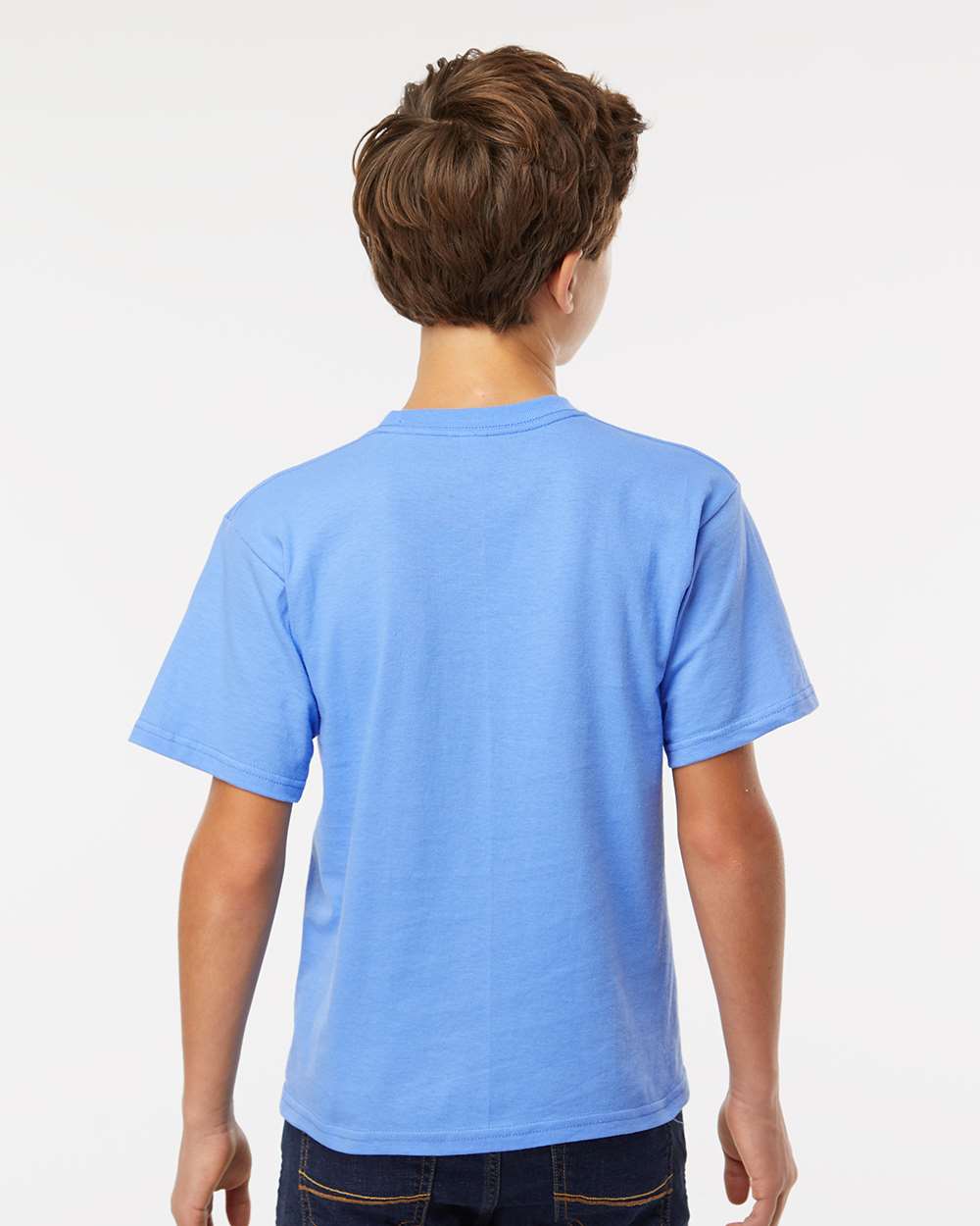 Youth Gold Soft Touch T-Shirt - OnModelBack - B01842262 - Carolina Blue