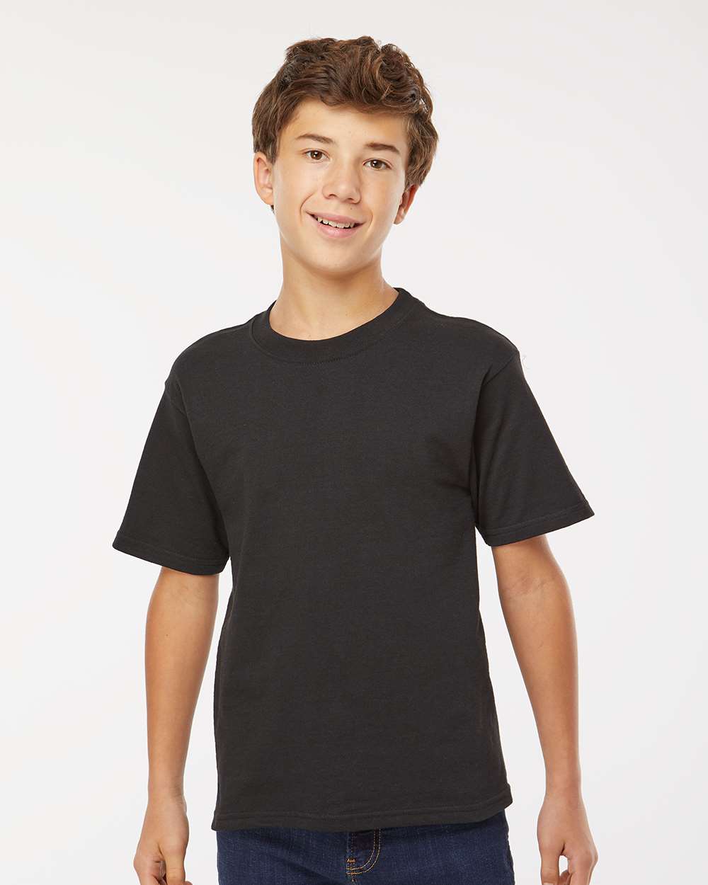 Youth Gold Soft Touch T-Shirt - OnModelFront - B01842502 - Black