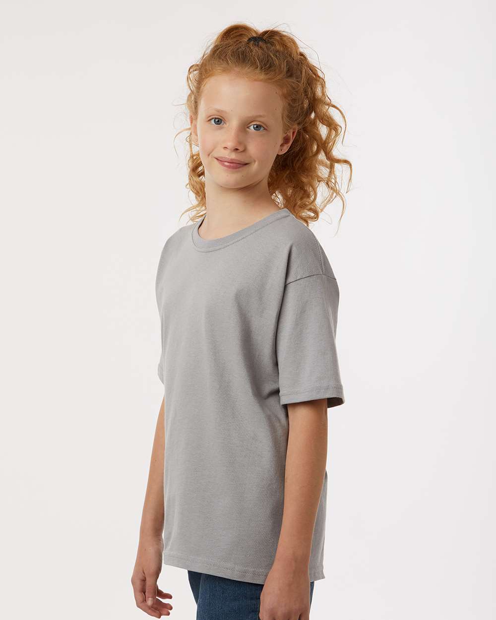 Youth Gold Soft Touch T-Shirt - OnModelSide - B01842072 - Gravel