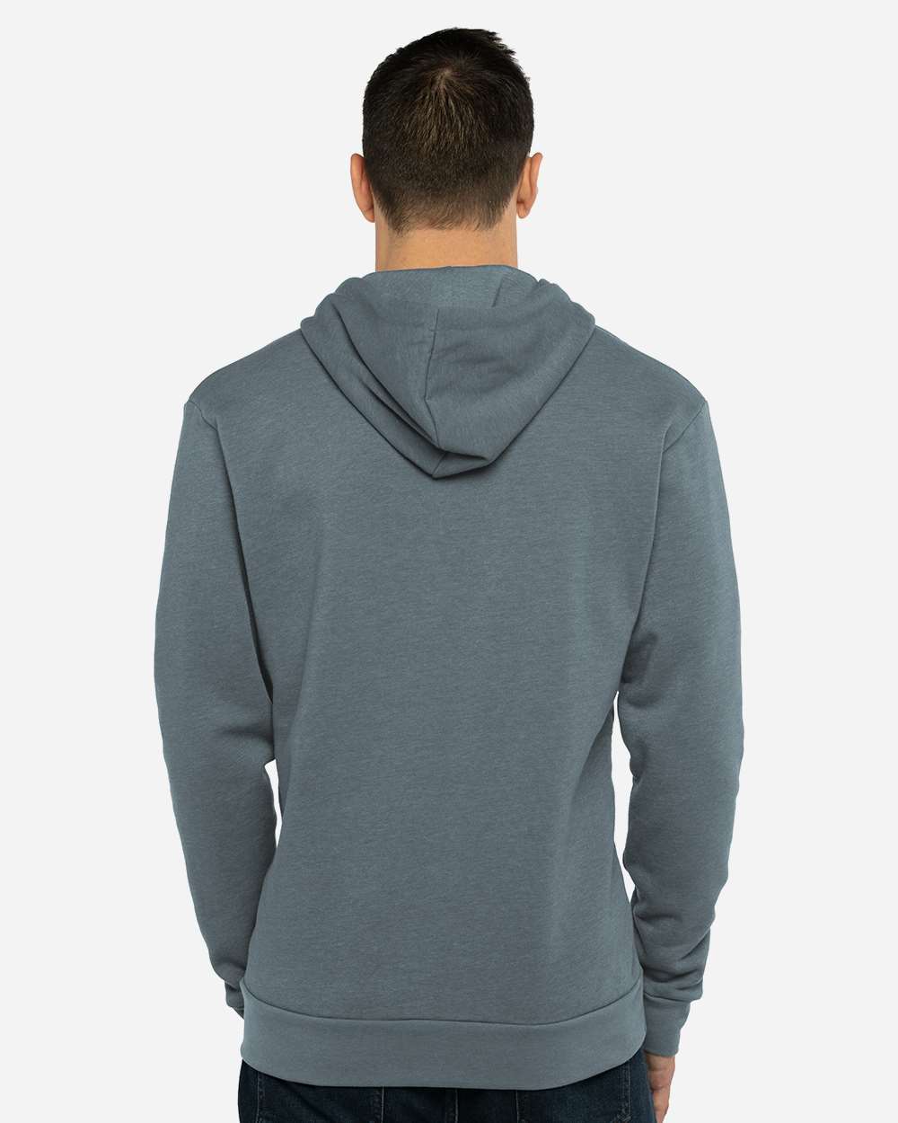 Unisex Malibu Hoodie Sweatshirt - OnModelBack - B03018102 - Heather Slate Blue