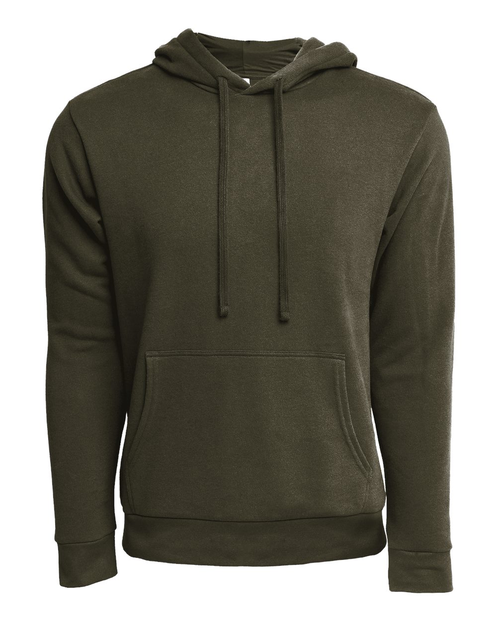 Unisex Laguna Sueded Hoodie Sweatshirt - Front - B03118062 - Military Green