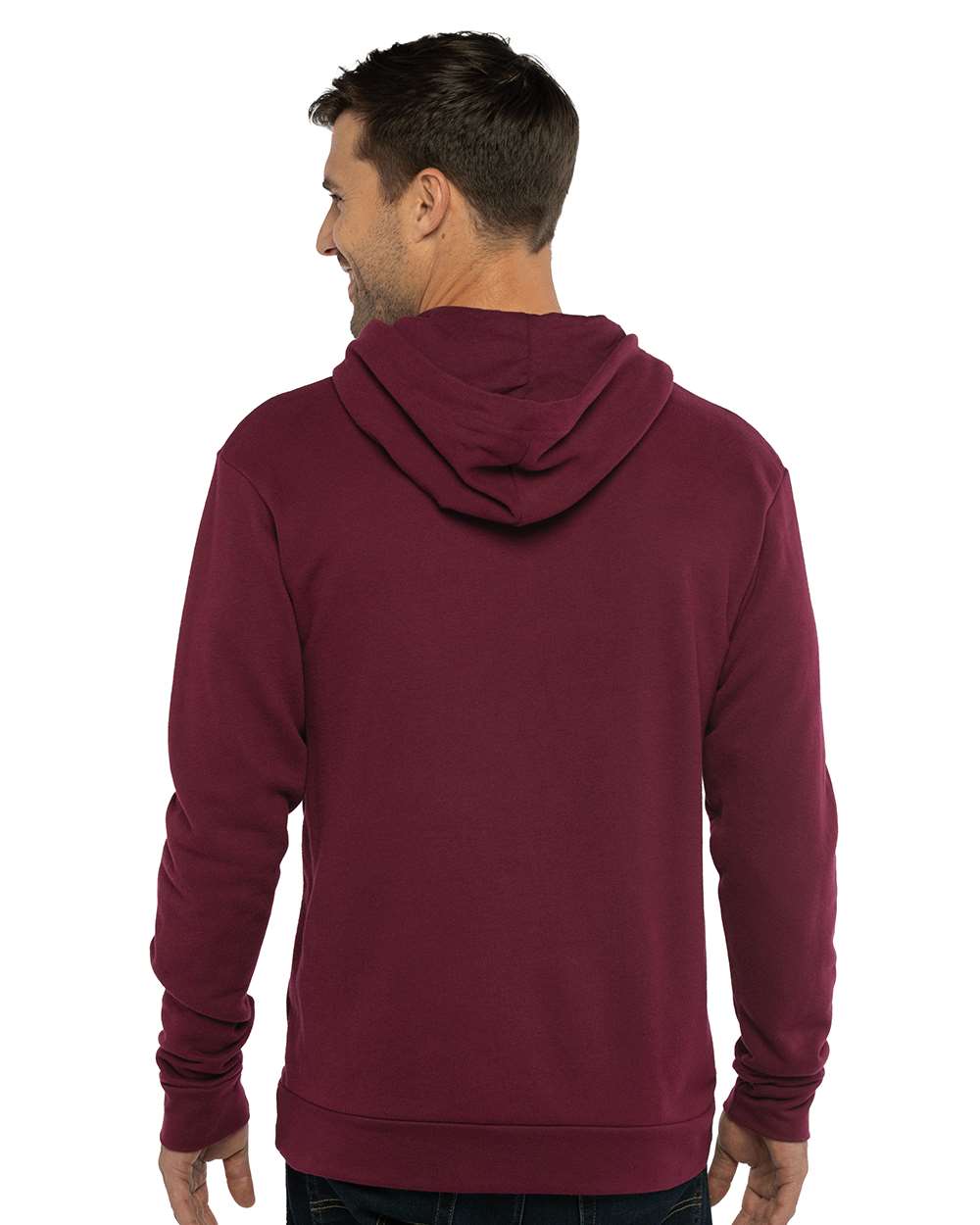 Unisex Laguna Sueded Hoodie Sweatshirt - OnModelBack - B03118532 - Maroon