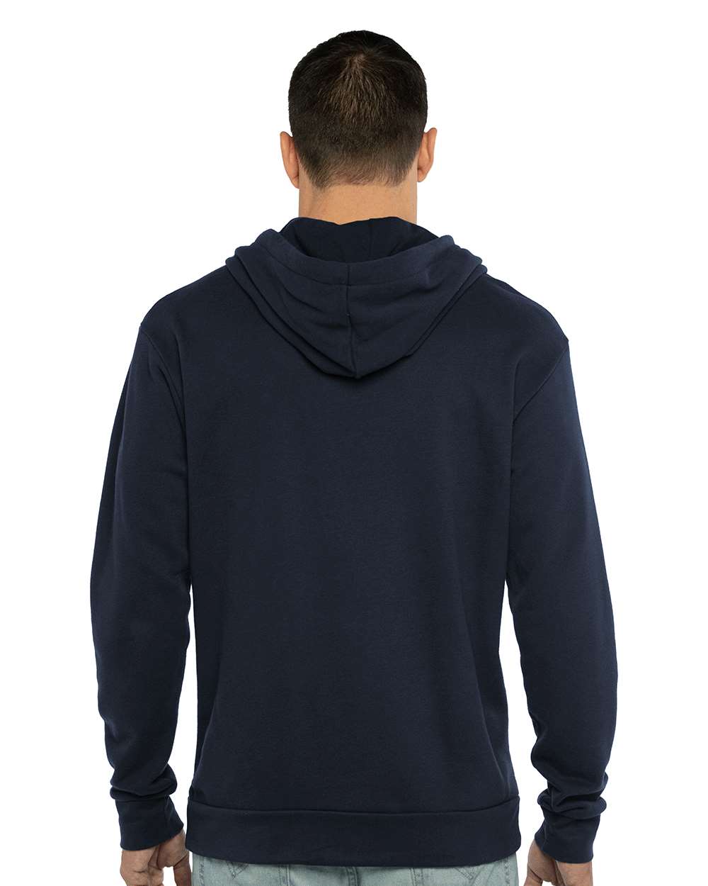 Unisex Laguna Sueded Hoodie Sweatshirt - OnModelBack - B03118652 - Midnight Navy