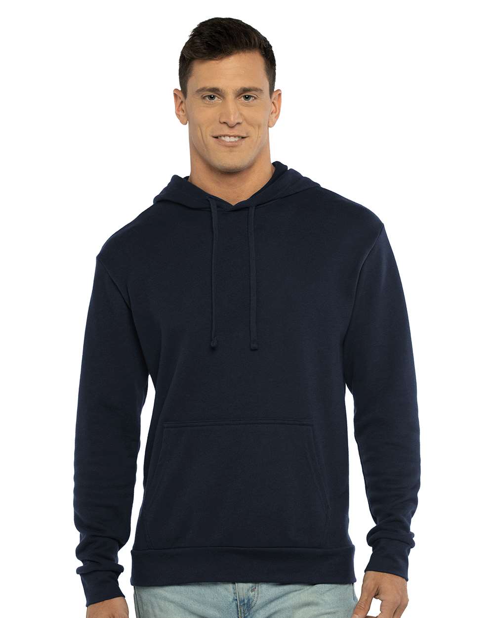 Unisex Laguna Sueded Hoodie Sweatshirt - OnModelFront - B03118652 - Midnight Navy