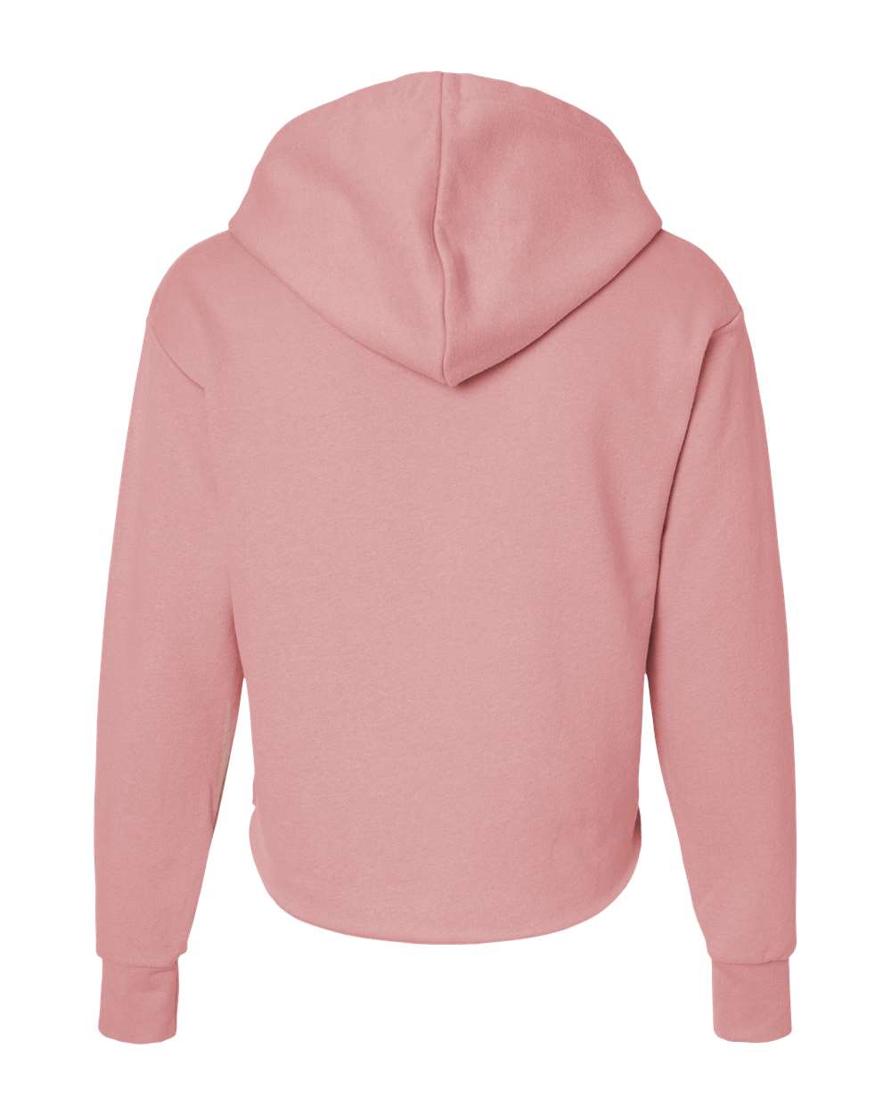 Women's Laguna Sueded Raw Edge Crop Hoodie Sweatshirt - Back - B03218302 - Desert Pink