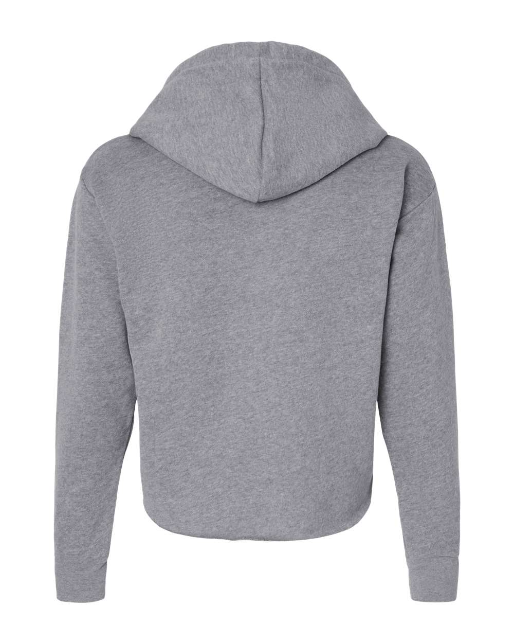 Women's Laguna Sueded Raw Edge Crop Hoodie Sweatshirt - Back - B03218582 - Heather Grey
