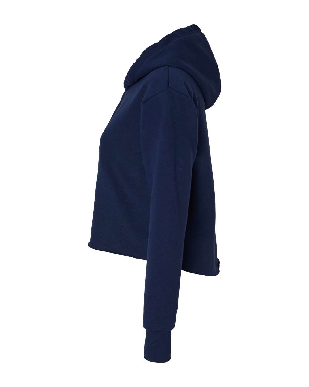 Women's Laguna Sueded Raw Edge Crop Hoodie Sweatshirt - DirectSide - B03218652 - Midnight Navy