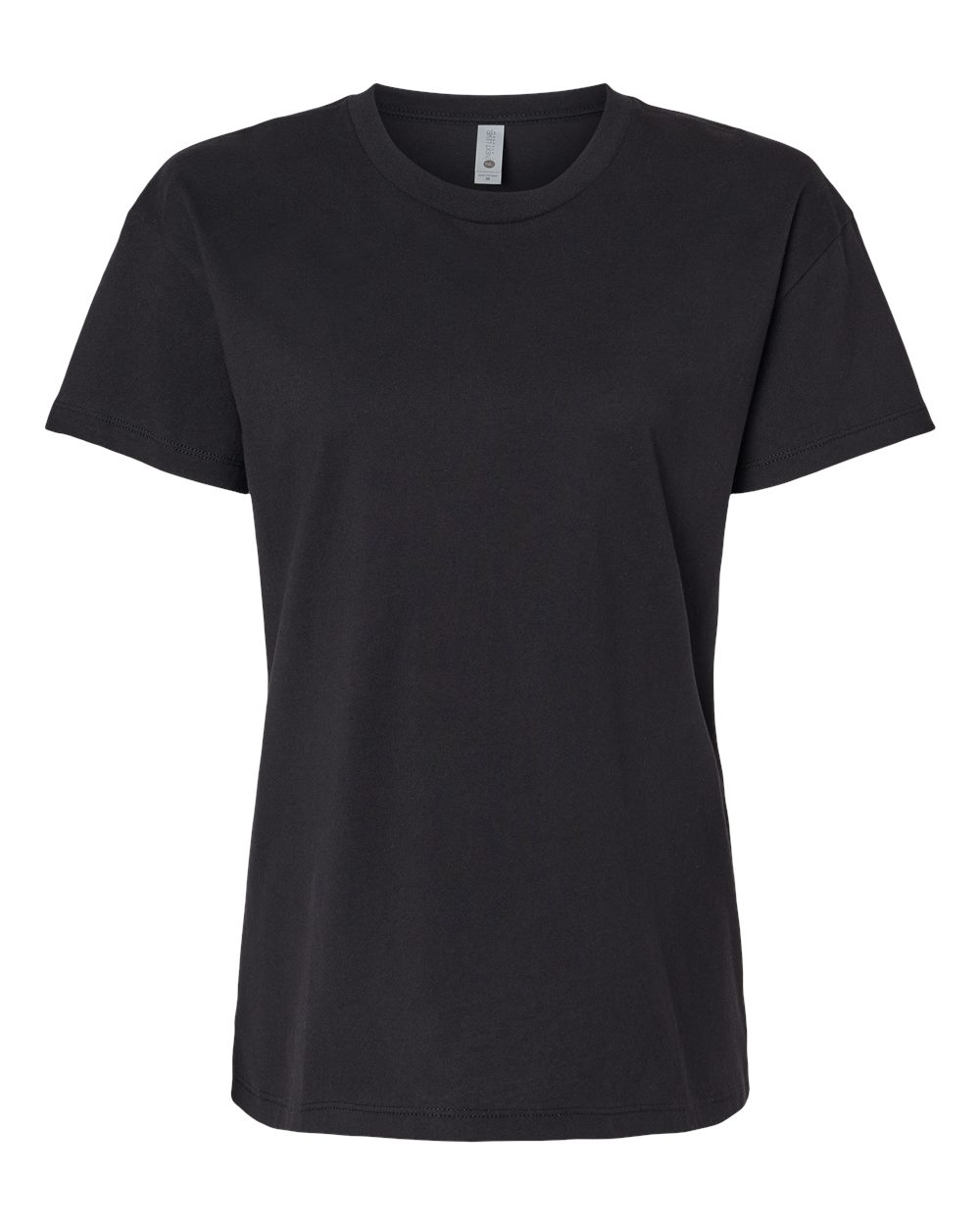 Women's Cotton Relaxed T-Shirt - Front - B03418502 - Black