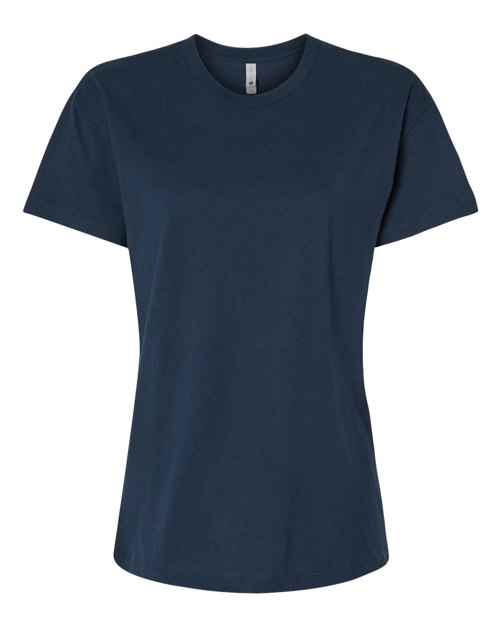 Women's Cotton Relaxed T-Shirt - Front - B03418652 - Midnight Navy