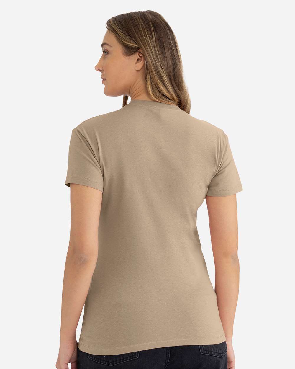 Women's Cotton Relaxed T-Shirt - OnModelBack - B03418242 - Tan