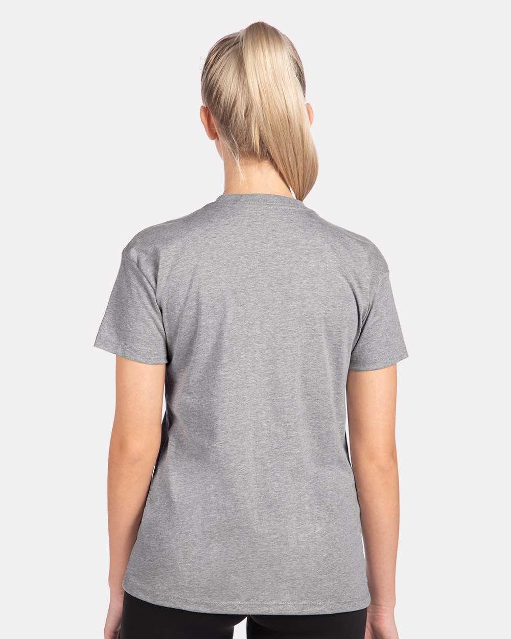 Women's Cotton Relaxed T-Shirt - OnModelBack - B03418582 - Heather Grey