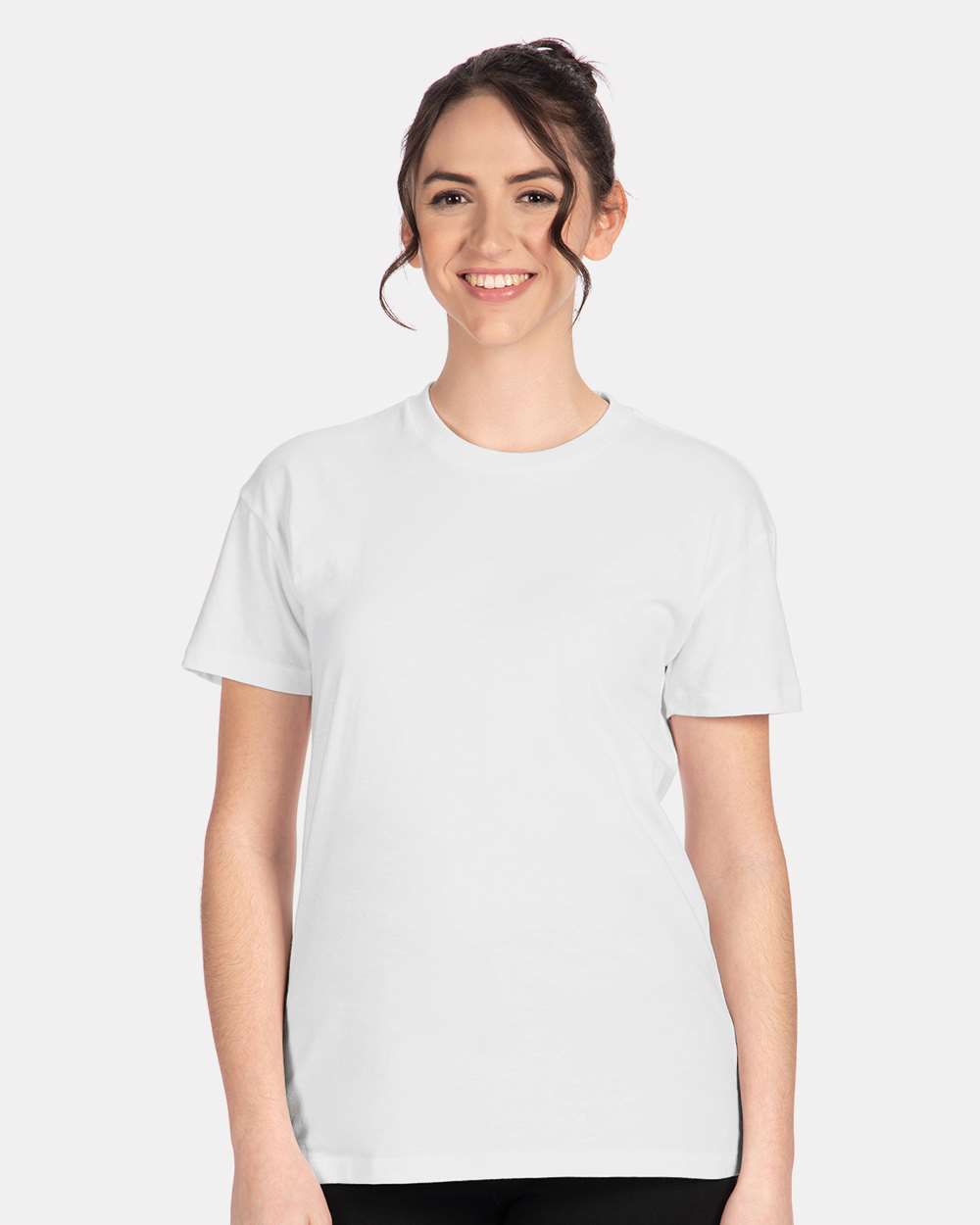 Women's Cotton Relaxed T-Shirt - OnModelFront - B03418002 - White