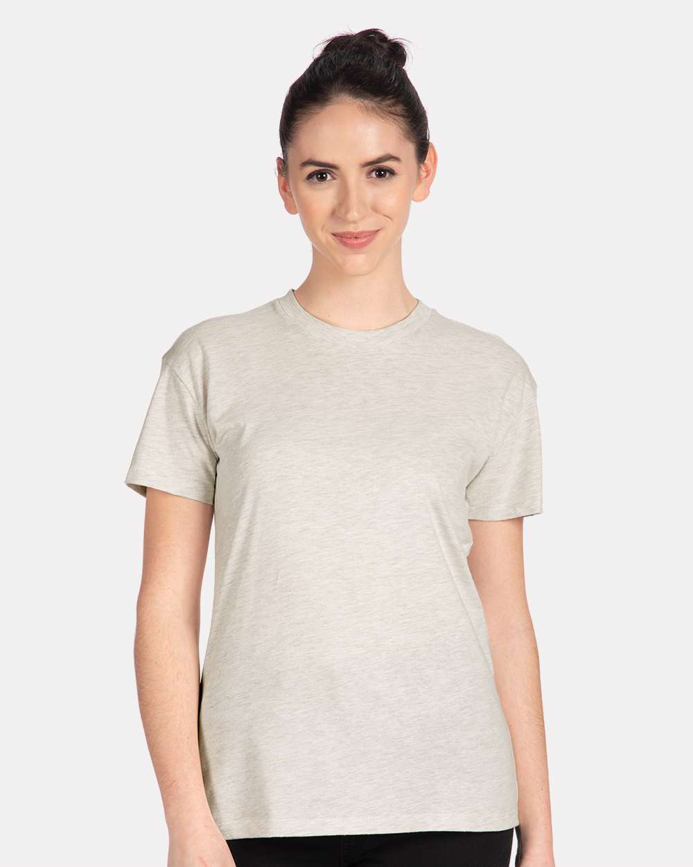 Women's Cotton Relaxed T-Shirt - OnModelFront - B03418232 - Oatmeal
