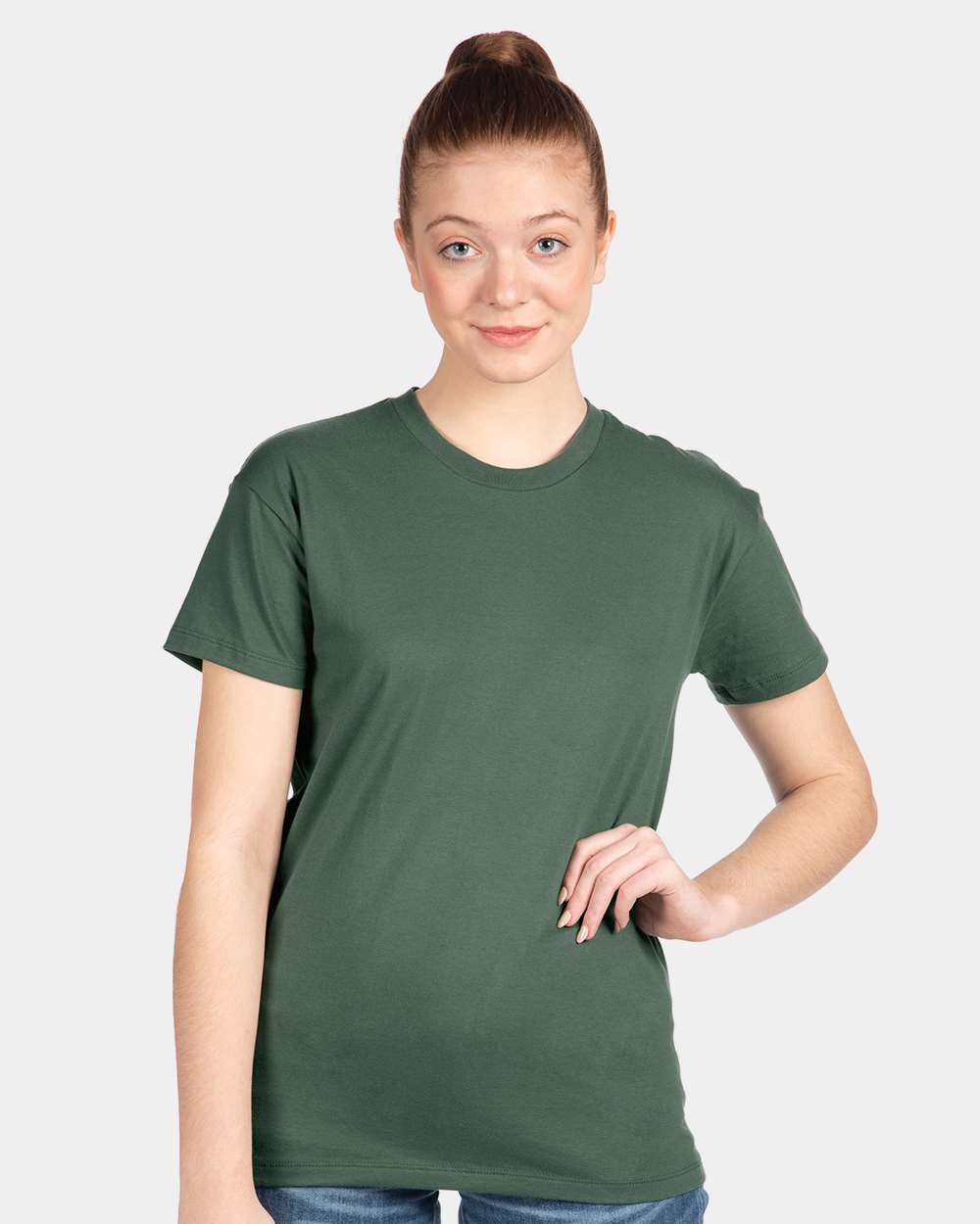 Women's Cotton Relaxed T-Shirt - OnModelFront - B03418542 - Royal Pine