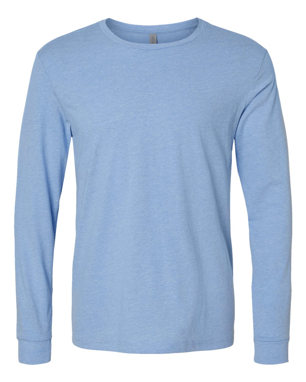 Unisex CVC Long Sleeve T-Shirt - Front - B03618252 - Heather Columbia Blue