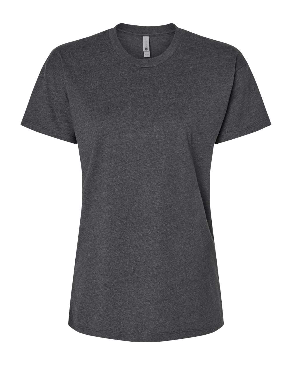 Women's CVC Relaxed T-Shirt - Front - B03718092 - Charcoal