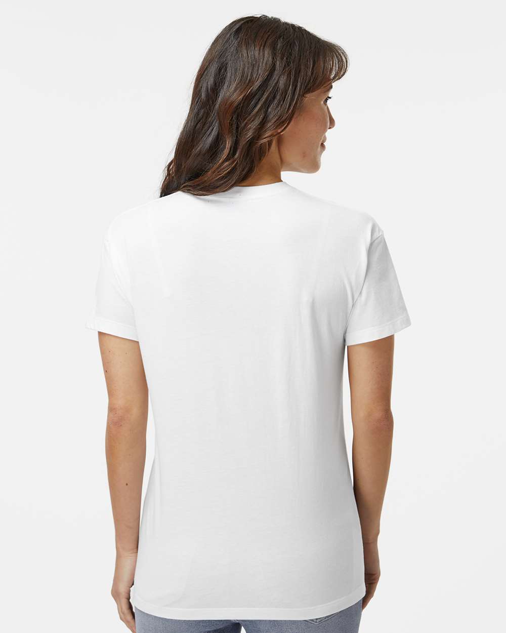 Women's CVC Relaxed T-Shirt - OnModelBack - B03718012 - White