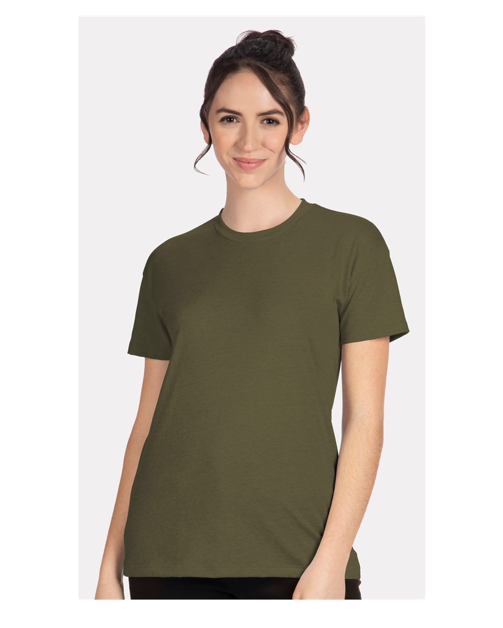 Women's CVC Relaxed T-Shirt - OnModelFront - B03718062 - Military Green