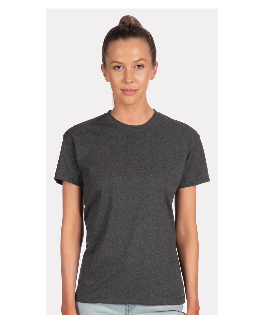 Women's CVC Relaxed T-Shirt - OnModelFront - B03718092 - Charcoal