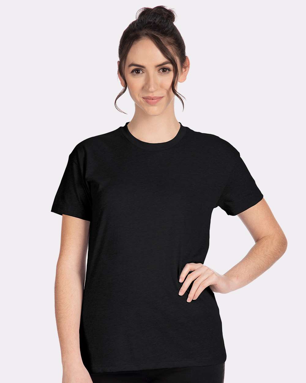 Women's CVC Relaxed T-Shirt - OnModelFront - B03718502 - Black