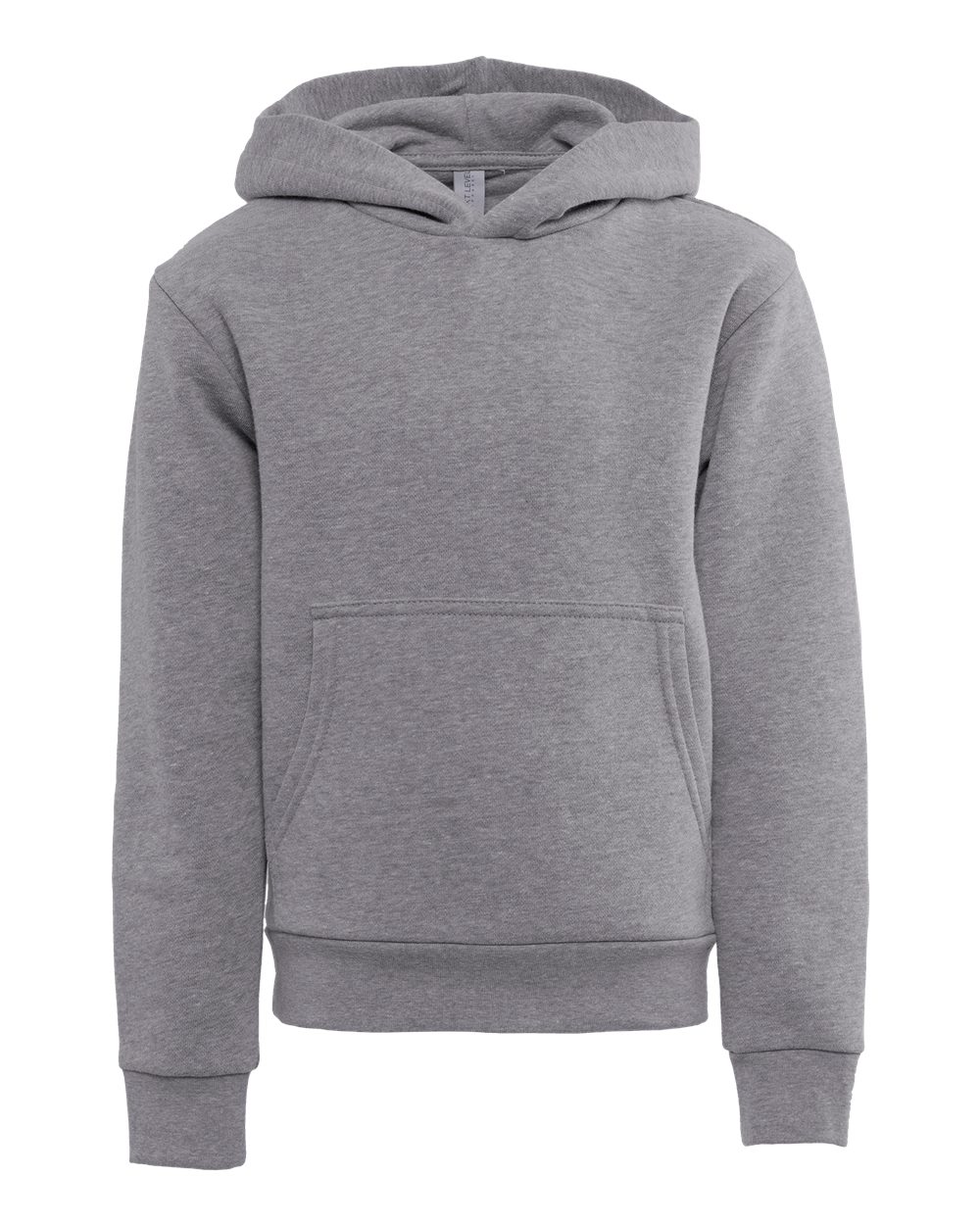 Youth Fleece Hoodie Sweatshirt - Front - B04718582 - Heather Grey