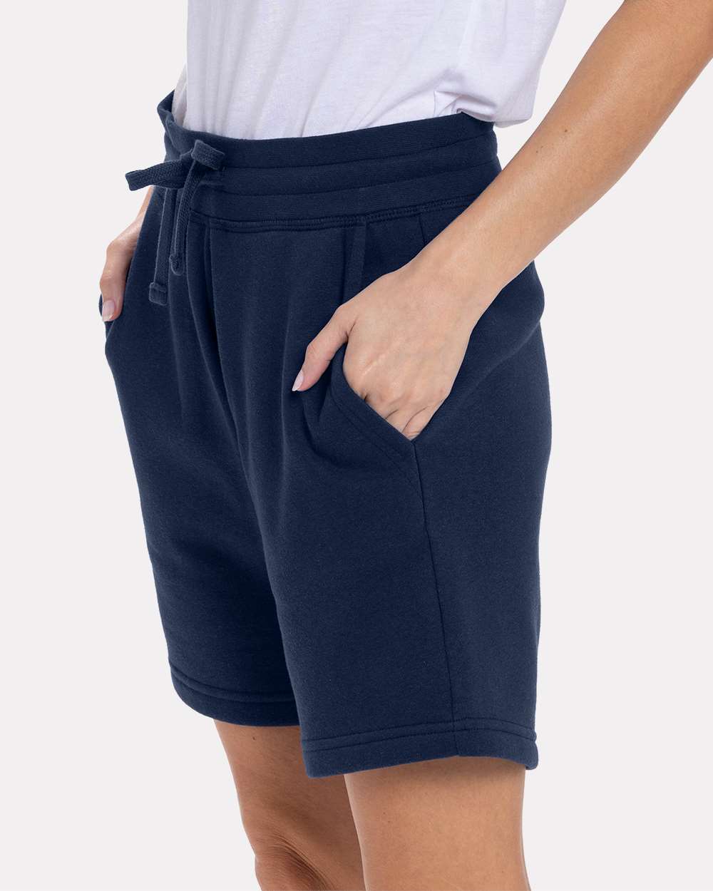 Unisex Fleece Sweat Shorts - OnModelSide - B04918652 - Midnight Navy