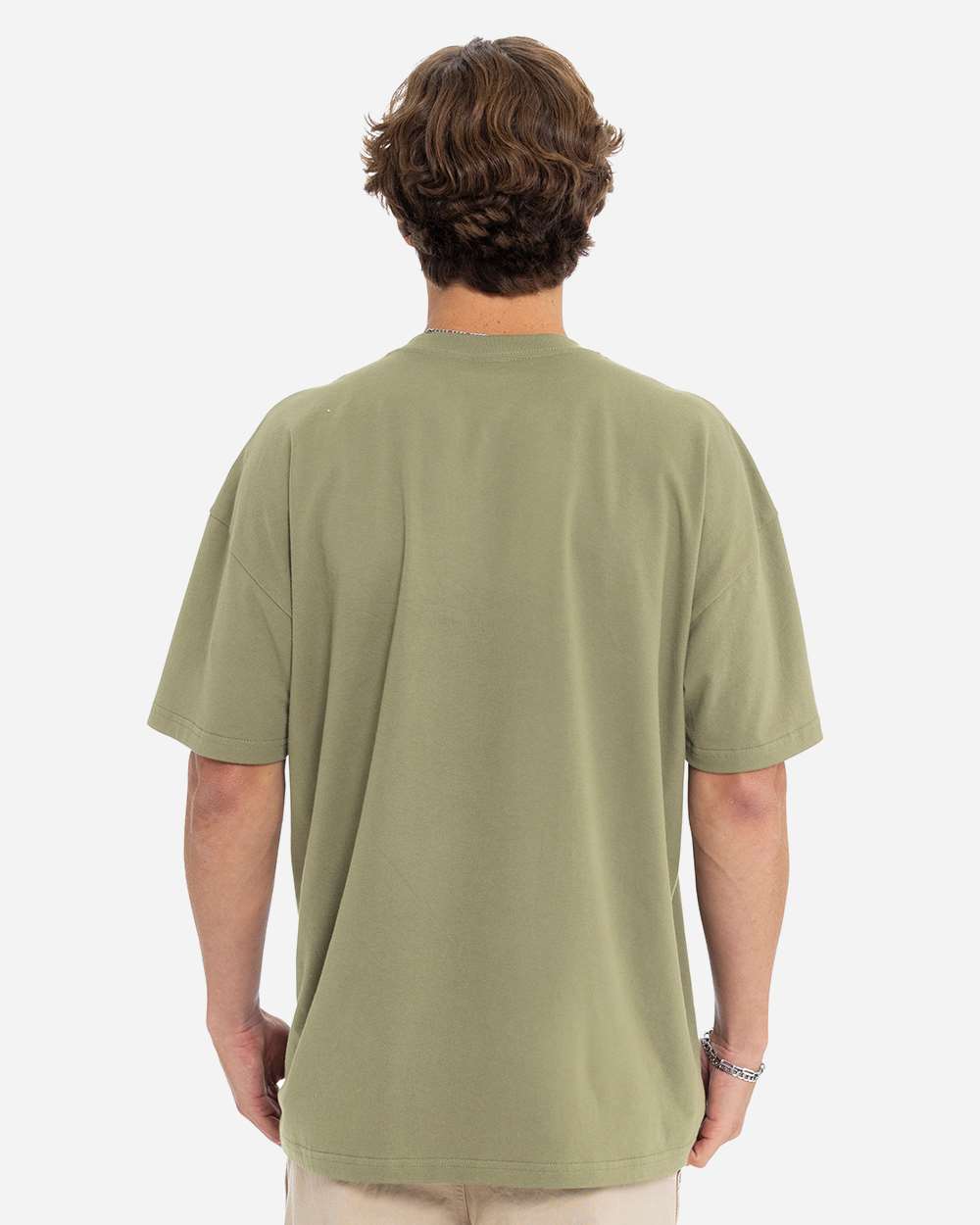 Heavyweight T-Shirt - OnModelBack - B10018642 - Light Olive