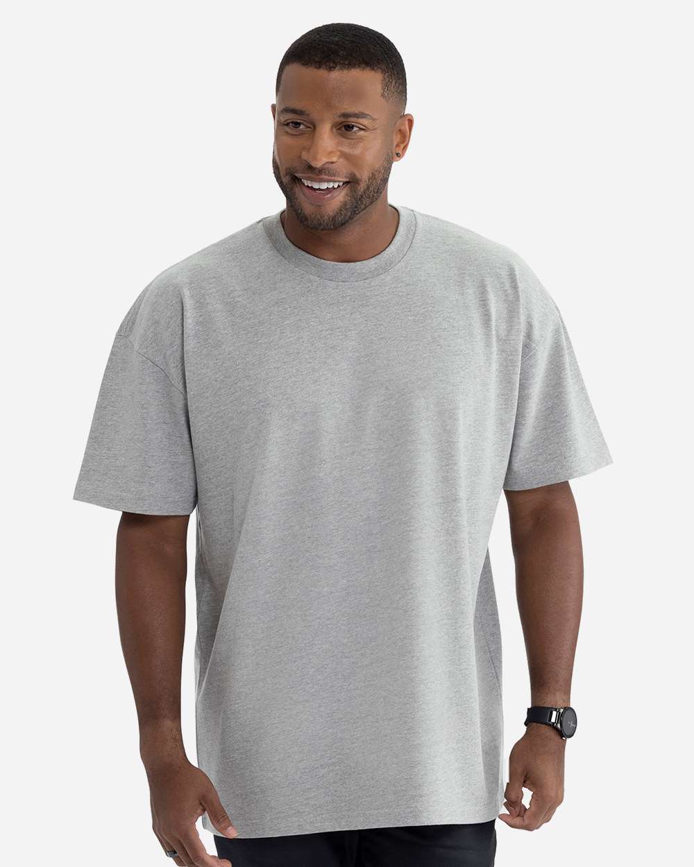 Heavyweight T-Shirt - OnModelFront - B10018582 - Heather Grey