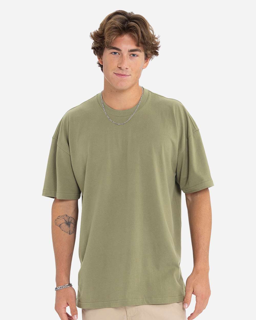 Heavyweight T-Shirt - OnModelFront - B10018642 - Light Olive