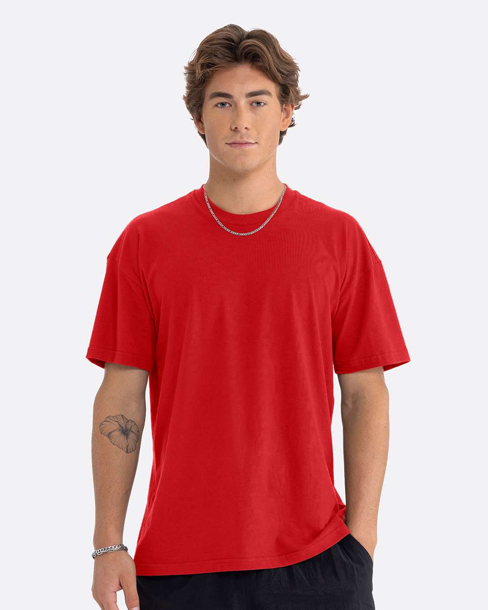 Heavyweight T-Shirt - OnModelFront - B10018702 - Red