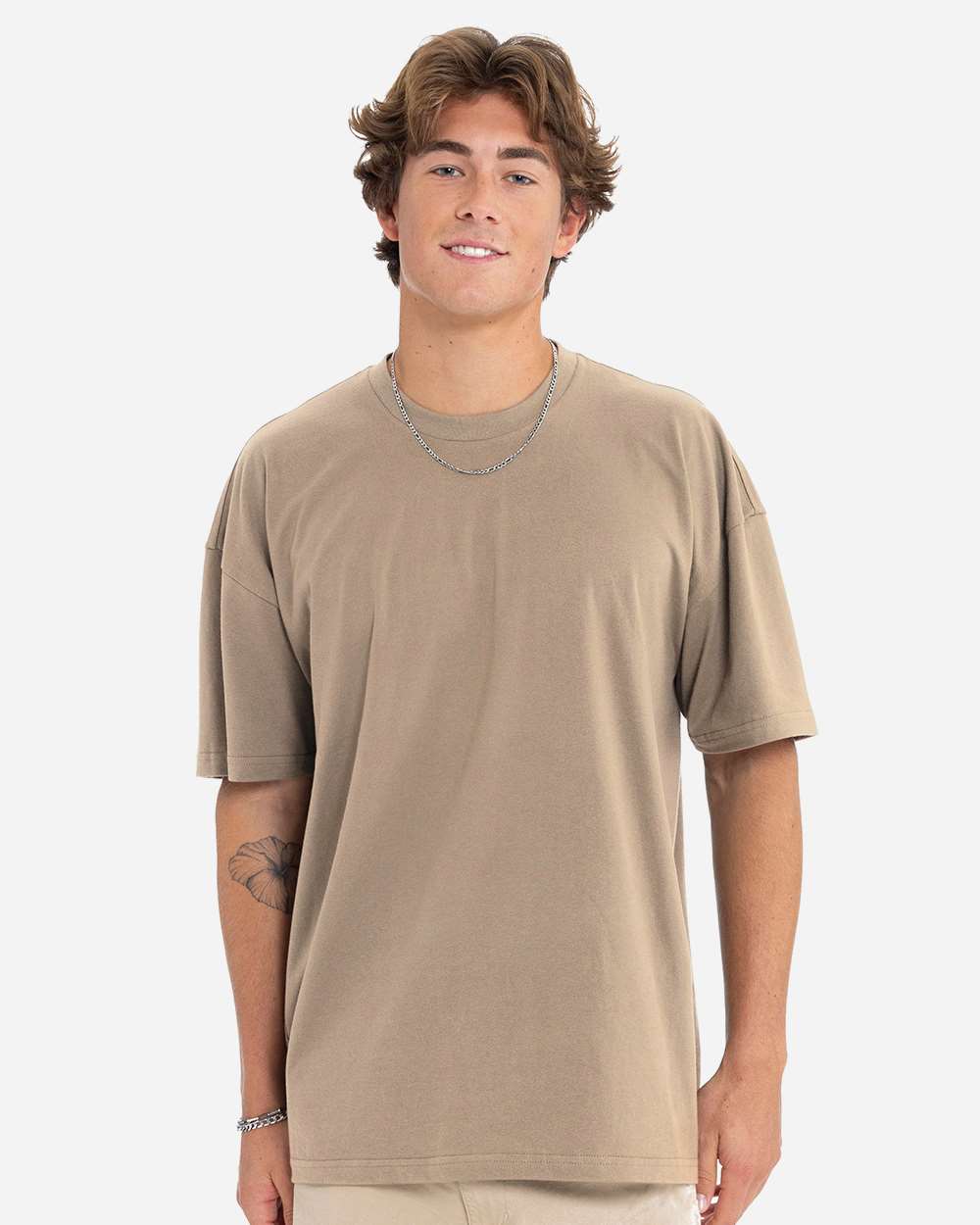 Heavyweight T-Shirt - OnModelFront - B10018962 - Tan