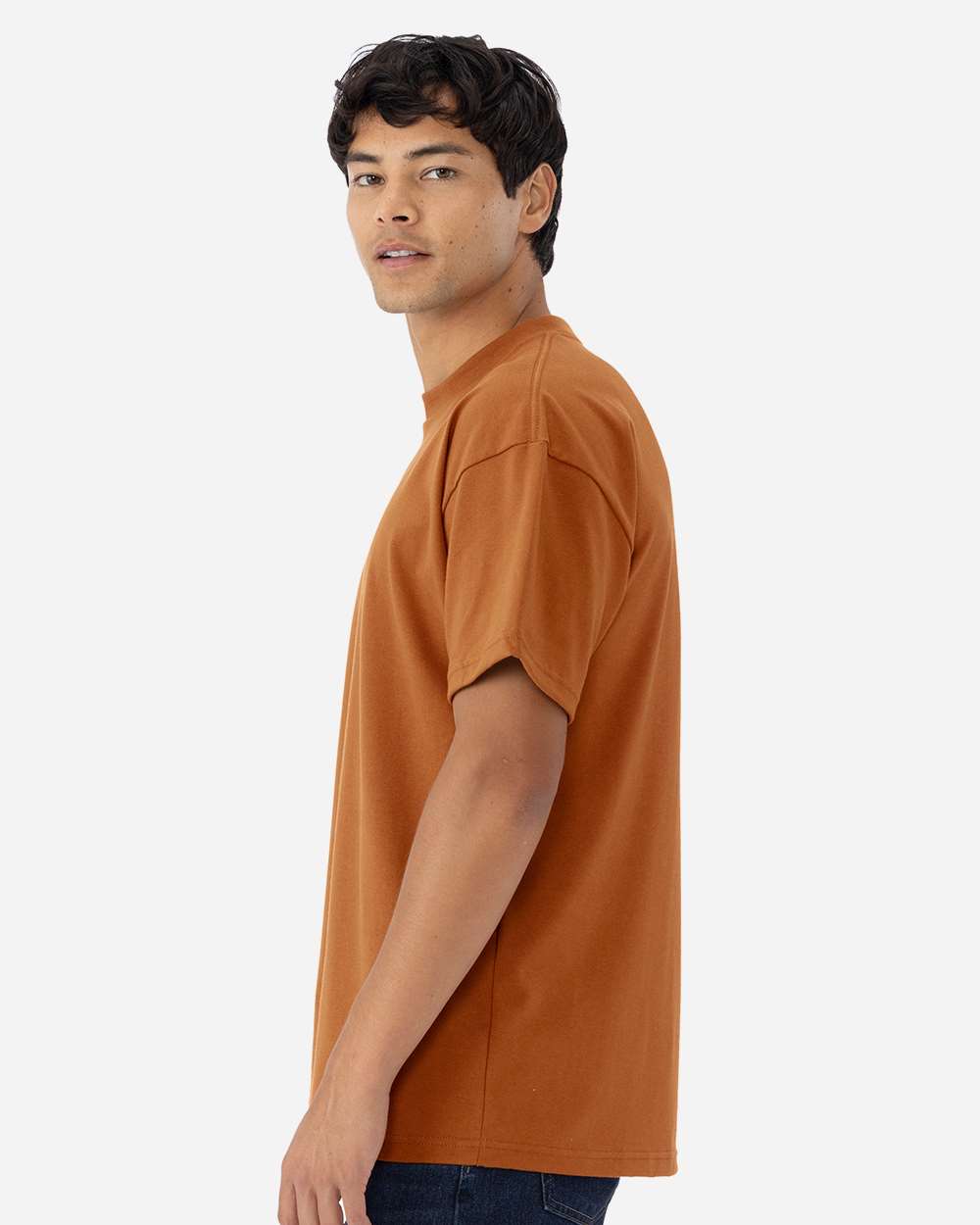 Heavyweight T-Shirt - OnModelSide - B10018002 - Clay