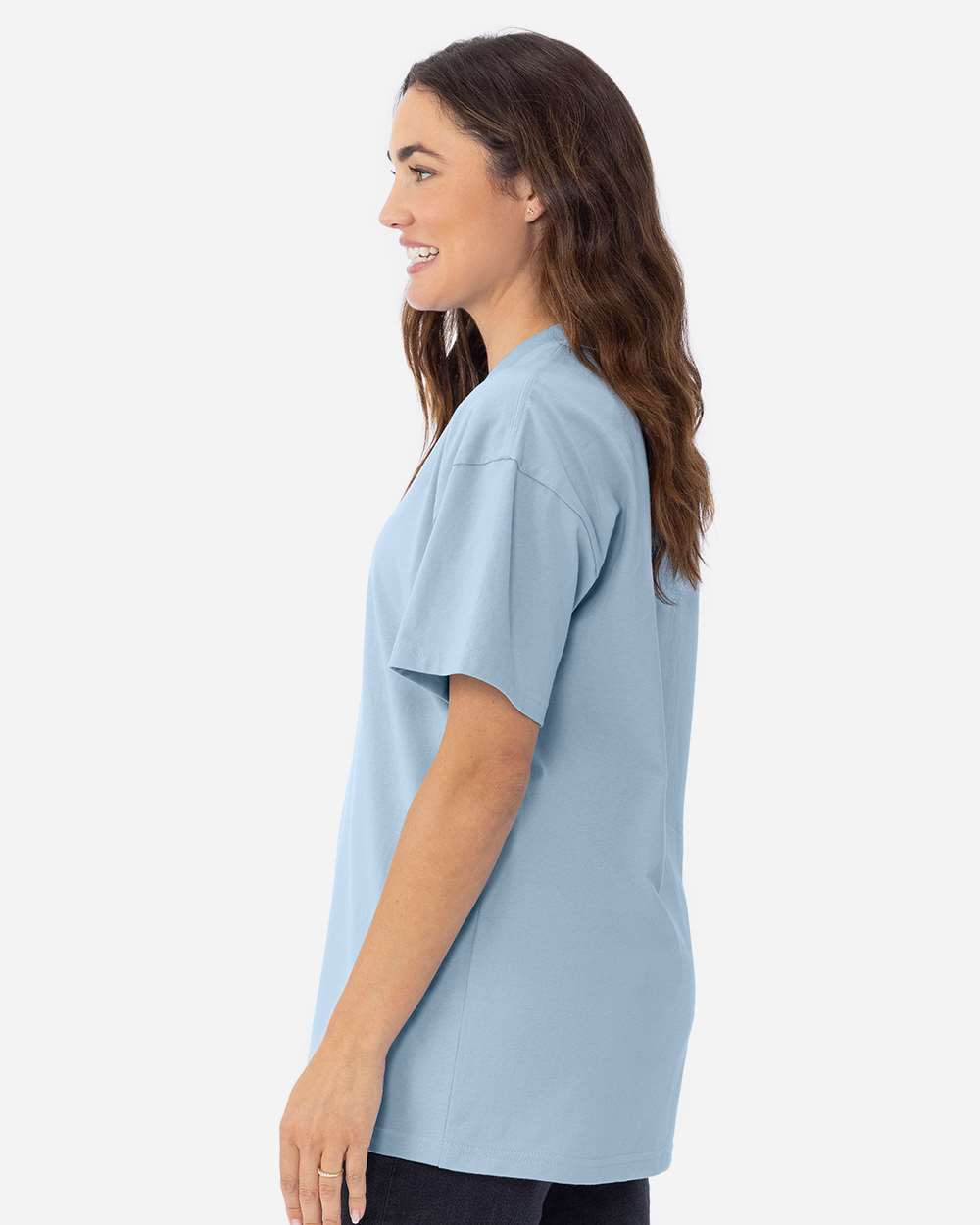 Heavyweight T-Shirt - OnModelSide - B10018232 - Stonewash Denim