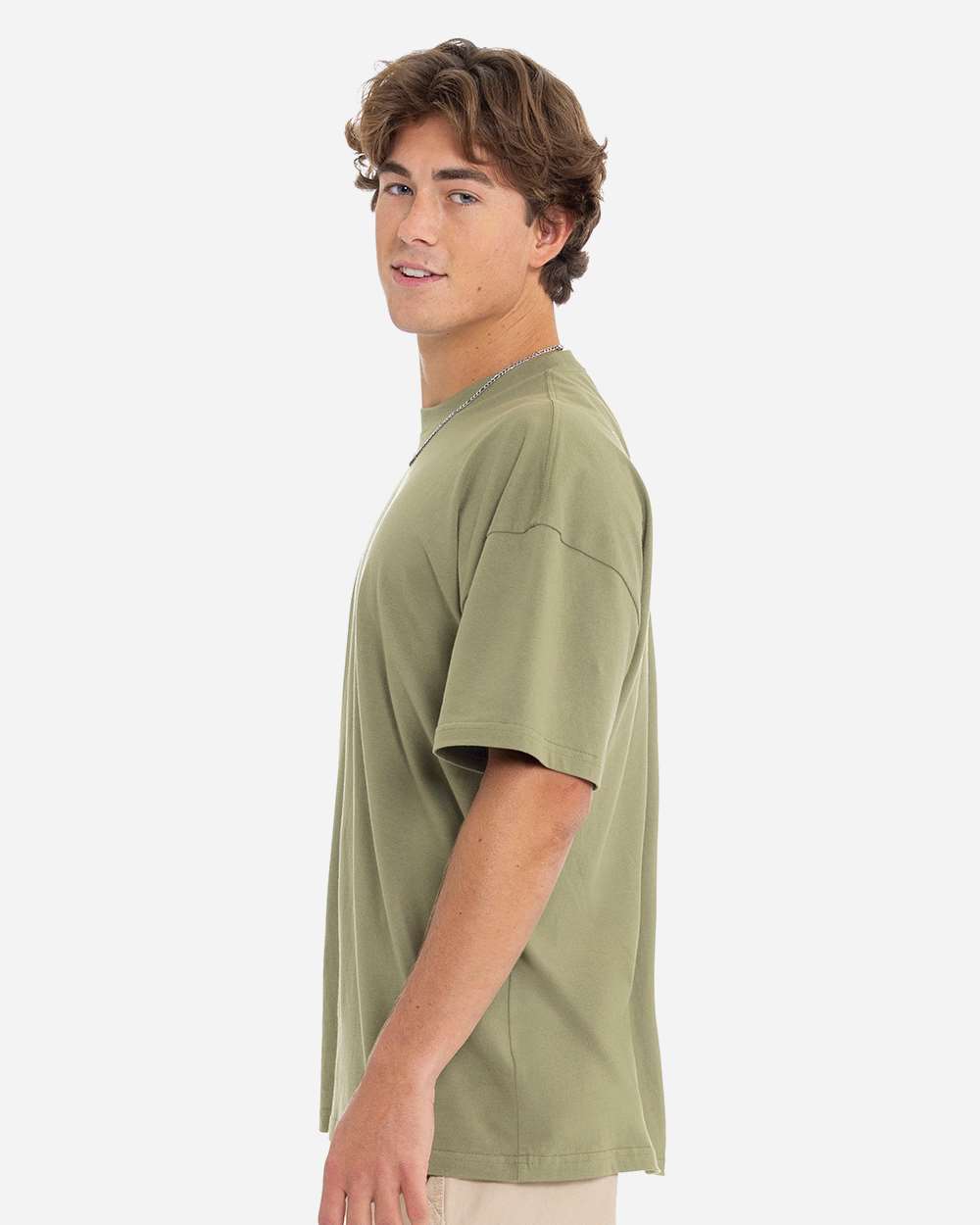 Heavyweight T-Shirt - OnModelSide - B10018642 - Light Olive