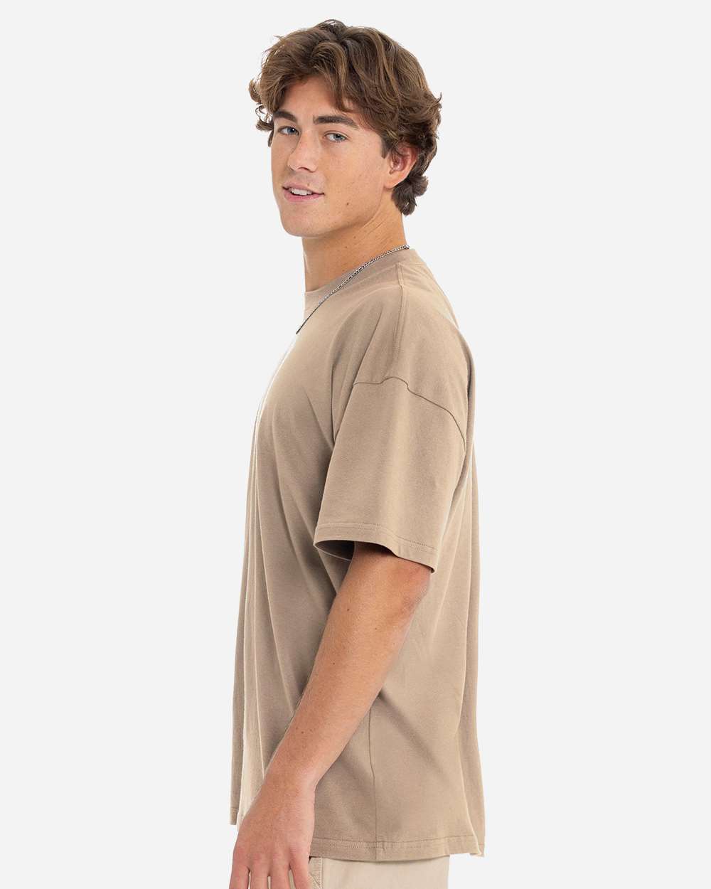 Heavyweight T-Shirt - OnModelSide - B10018962 - Tan