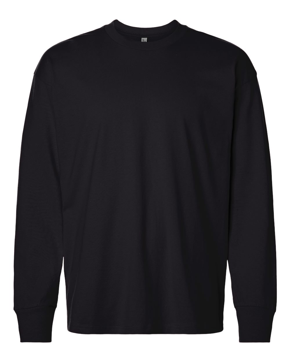 Heavyweight Long Sleeve T-Shirt - Front - B00218502 - Black