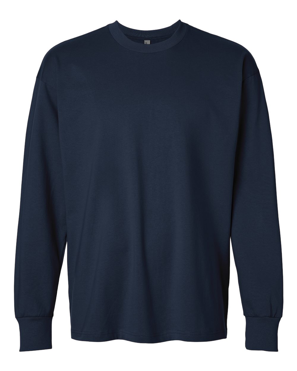 Heavyweight Long Sleeve T-Shirt - Front - B00218652 - Midnight Navy