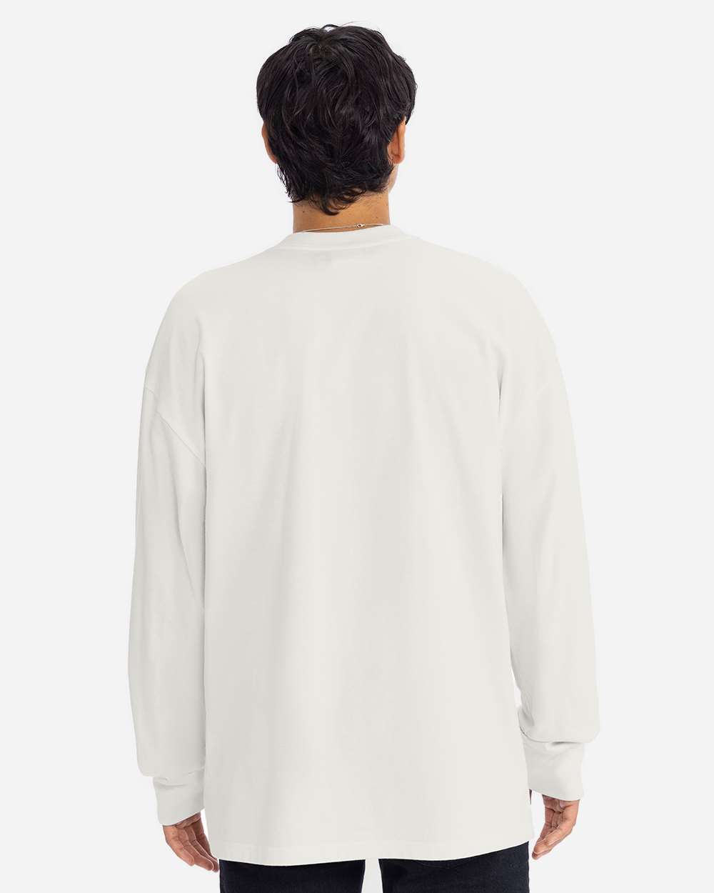 Heavyweight Long Sleeve T-Shirt - OnModelBack - B00218242 - Bone