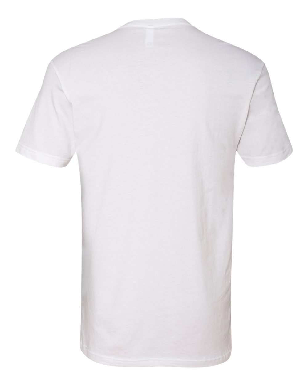Unisex Cotton V-Neck T-Shirt - Back - B87318002 - White