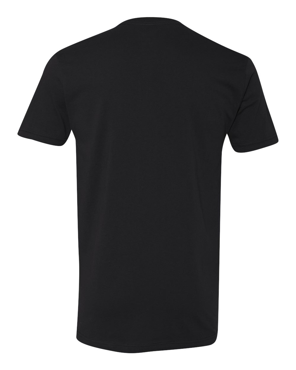 Unisex Cotton V-Neck T-Shirt - Back - B87318502 - Black
