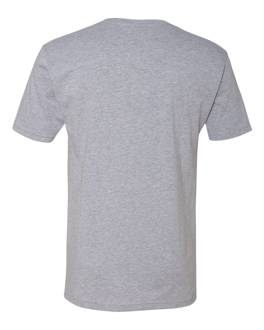 Unisex Cotton V-Neck T-Shirt - Back - B87318582 - Heather Grey