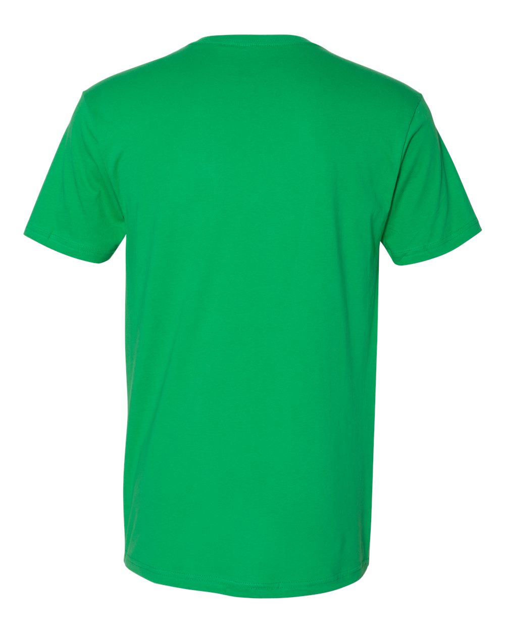 Unisex Cotton V-Neck T-Shirt - Back - B87318603 - Kelly Green