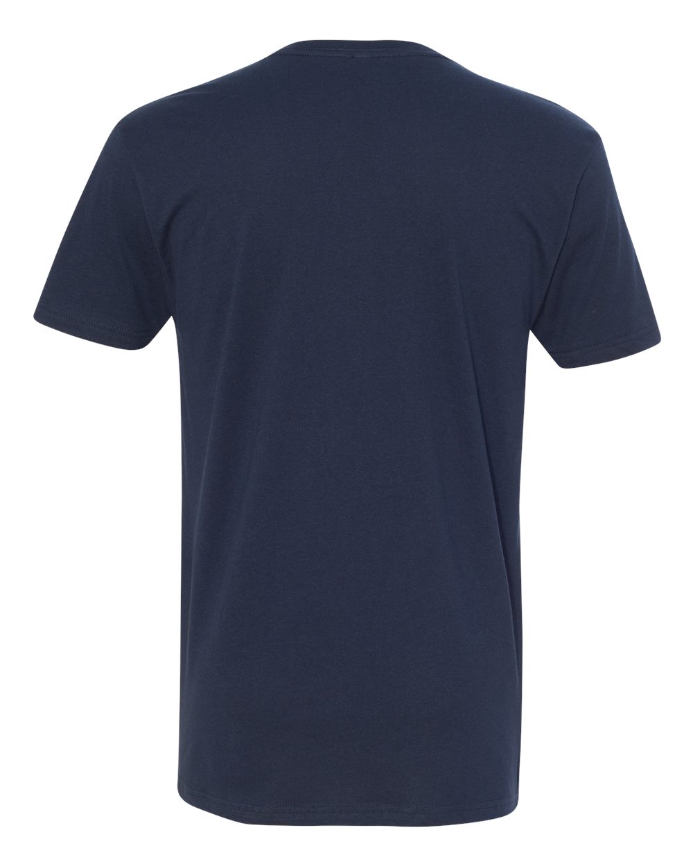 Unisex Cotton V-Neck T-Shirt - Back - B87318652 - Midnight Navy