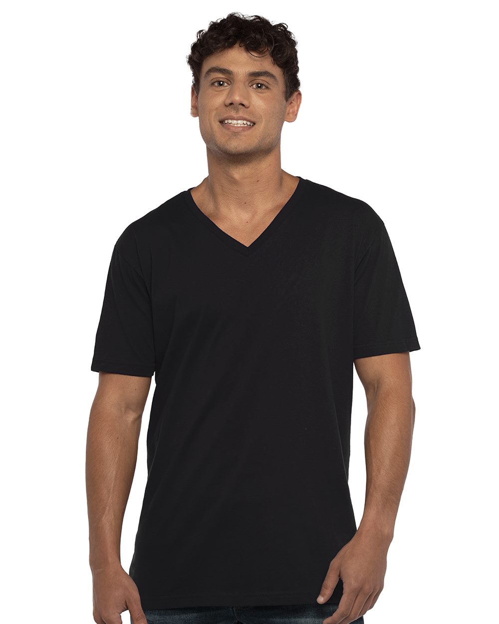 Unisex Cotton V-Neck T-Shirt - styleImage