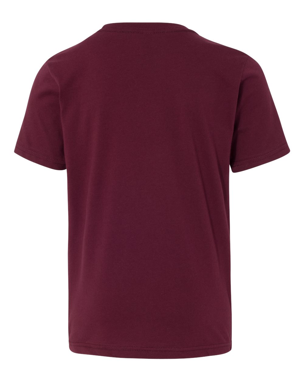Youth Cotton T-Shirt - Back - B38018532 - Maroon