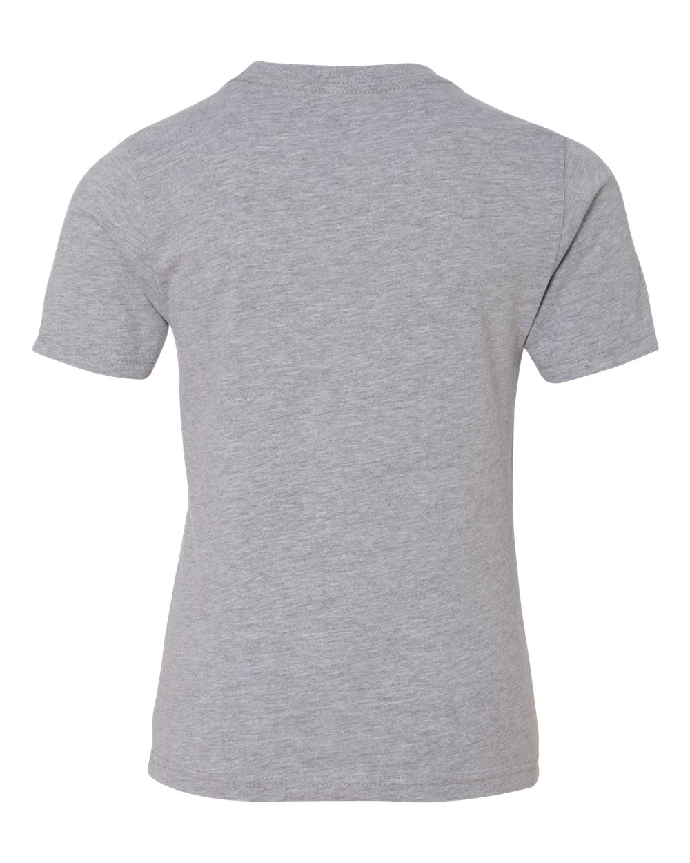 Youth Cotton T-Shirt - Back - B38018582 - Heather Grey